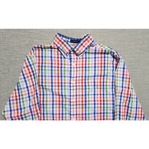 Saddlebred Men’s Big Tall LT Plaid Button Down Shirt Long Sleeve Multicolor